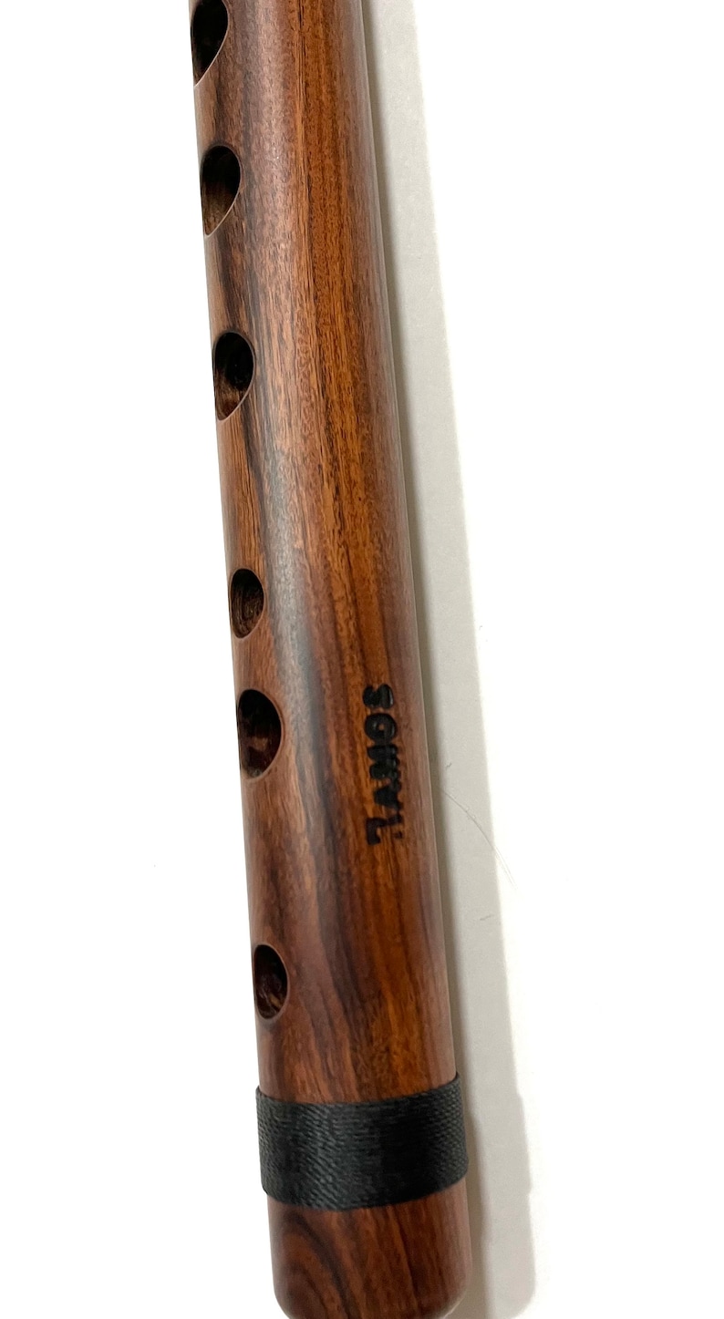 Rosewood Quena Wood Quena Handmade Quena with Bone Mouthpiece Tuned Quena From Peru Tuned G Sol Item in USA Case Included image 3