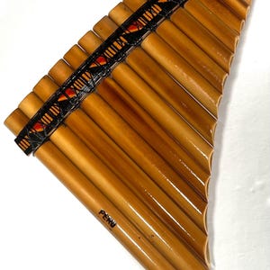 15 Pfeifen Panflöte Anfänger Panflöte Dark Bamboo Panflöte Tuned Case inklusive