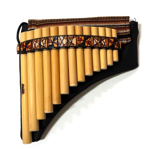 Pan Flute 13 pipes Small Tuned C from Peru Item in USA Case Included image 3