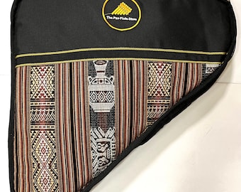 Étui triple rembourrage pour flûte de pan, design inca péruvien, 18 x 18, étui pour instruments andins fait main au design péruvien