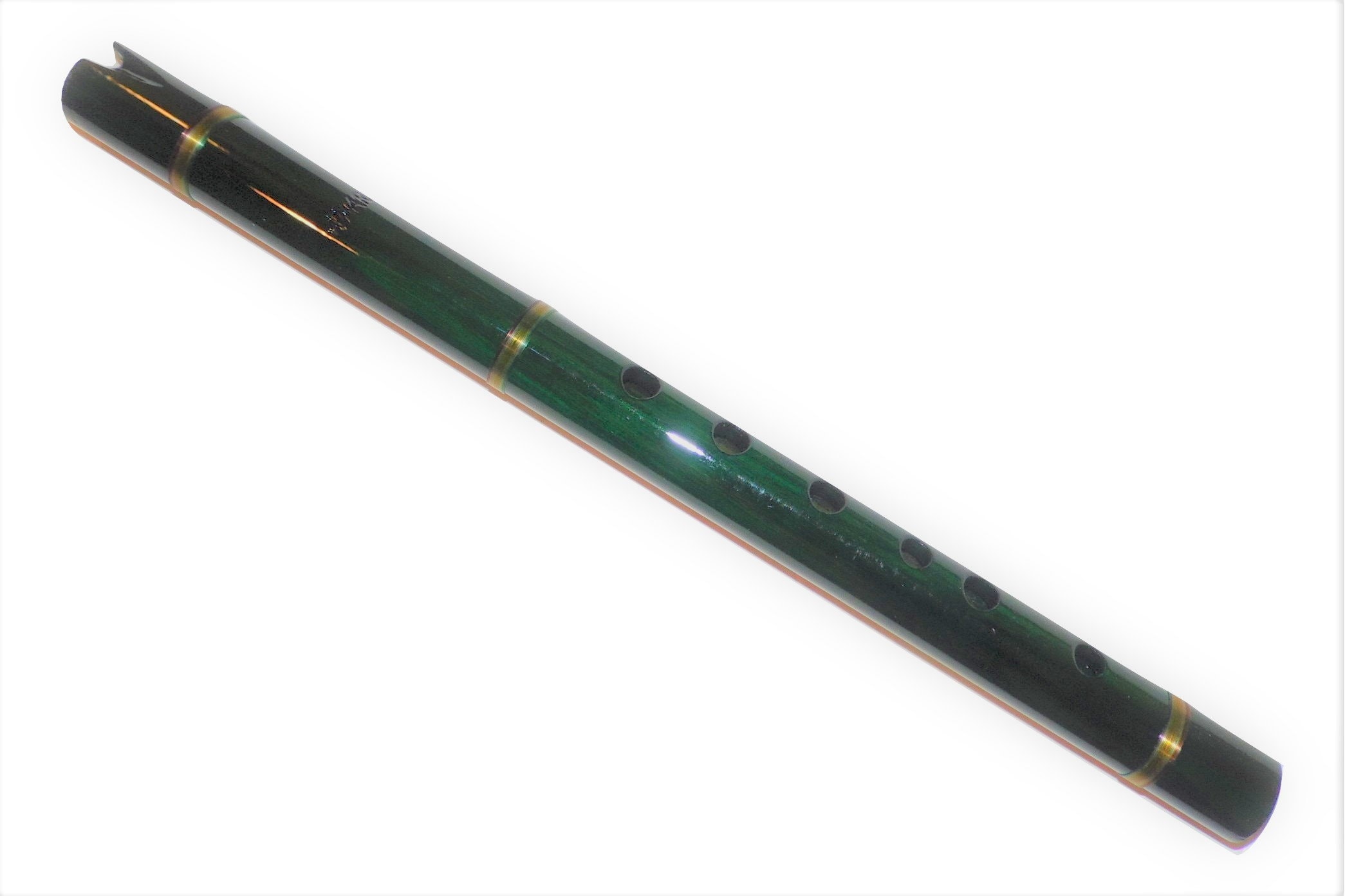 Professional  Green  Flute Quena Tuned G  From Peru Case  included