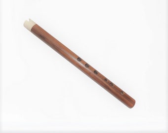 Rosewood  Quena  Wood Quena Handmade Quena with Bone Mouthpiece  Tuned Quena From Peru -Tuned G Sol  Item in USA - Case Included