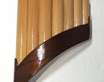 7 tuyaux en bambou du Pérou, petite flûte de pan faite main, instrument de musique andin accordé, siku péruvien naturel 3,5 x 3,5 pouces