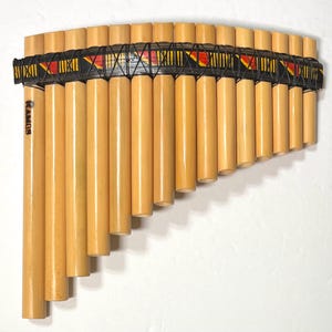 15 Pipes Panflute  Beginners Panflute Natural Bamboo Panflute Tuned Case Included