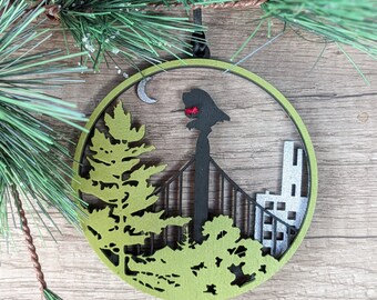 Mothman Ornament, West Virginia, West Virginia Ornament, Point Pleasant WV, Christmas Ornament, Holiday Decoration, Keepsake Ornament