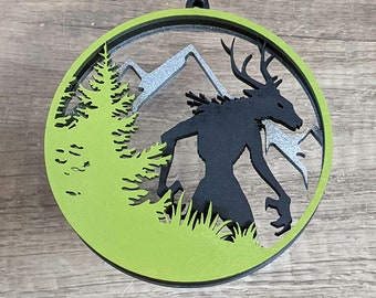 Wendigo Ornament, Native American Mythology, Myth and Legend, Winter Decor, Mythical Creature, Macabre Decor, Folklore, Cryptidcore