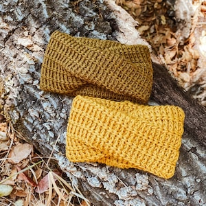 CROCHET PATTERN Herringbone Twist Ear Warmer / Pdf Digital Download /  Crochet Headband / Crochet Head Wrap / 