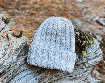 FOLDED BRIM - Granite Peak Beanie Crochet Pattern / crochet beanie pattern / unisex beanie / gender neutral beanie / pdf pattern only