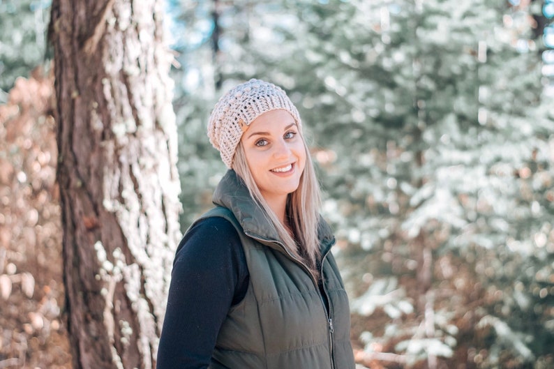 CROCHET PATTERN Azalea Beanie Crochet Pattern, Hat pattern, women's beanie image 7