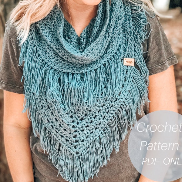 Boho Infinity Scarf / Crochet Scarf Pattern /  Scarf Pattern / Infinity Scarf Pattern / Lightweight Crochet Scarf Pattern / pdf pattern