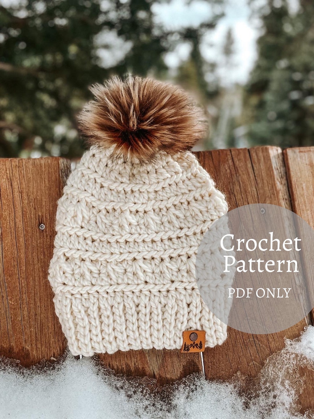 Bulky Winter Crochet Hat (PDF Pattern), Quick and Easy. With 3 Sizes ...