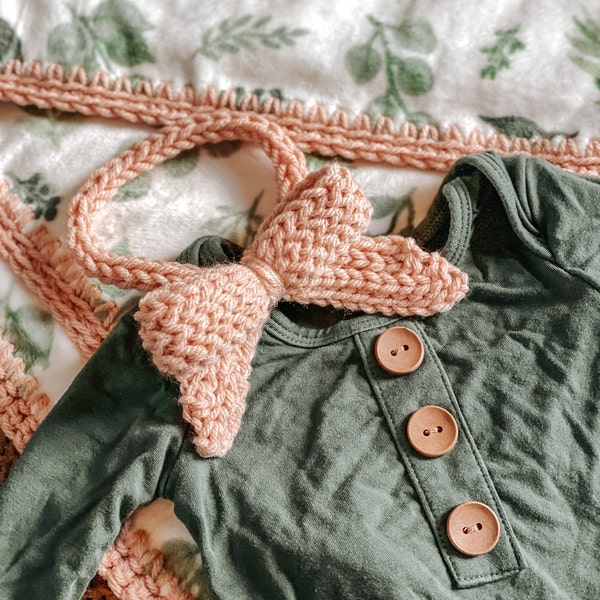 Crochet Bow, Crochet Headband, Easter Bow, Baby Bow, Baby Headband, Simple Bow Pattern, Crochet Pattern Only