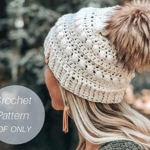 CROCHET PATTERN Azalea Beanie Crochet Pattern, Hat pattern, women's beanie image 1