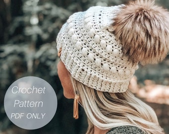 CROCHET PATTERN * Azalea Beanie Crochet Pattern, Hat pattern, women's beanie