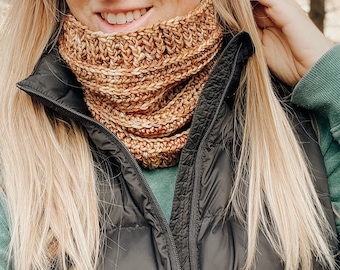 River's End Crochet Cowl Pattern: Lightweight Design (PDF)