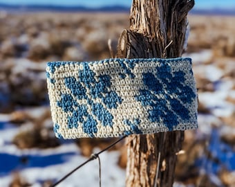Crochet Snowflake Headband Pattern, Ear Warmer Crochet Tutorial Digital Download