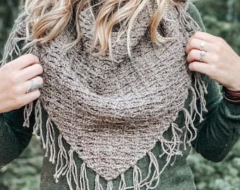 Modern Crochet Wrap Pattern: Bracken Fern Scarf (Digital PDF Download)