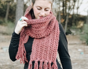 Super Bulky Scarf / Bitterroot Scarf / Crochet Scarf Pattern / Chunky Scarf / Quick and Easy Crochet Scarf/ PDF Pattern / Pattern Only*