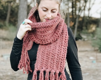 Super Bulky Scarf / Bitterroot Scarf / Crochet Scarf Pattern / Crochet Scarf Pattern / / PDF Pattern / Pattern Only*