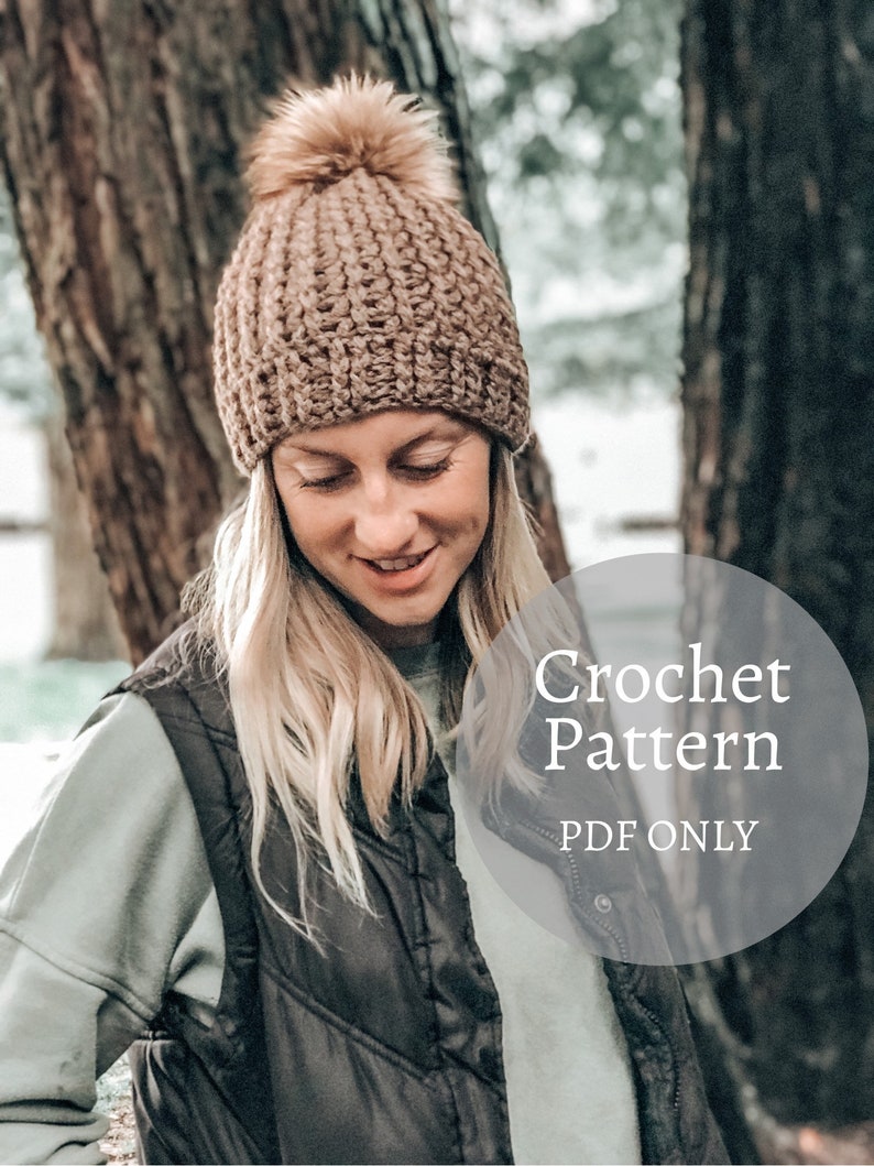 Crochet Beanie PATTERN // Ragged Ridges Beanie // Crochet Hat Pattern // Textured Crochet Pattern // PDF crochet pattern image 1