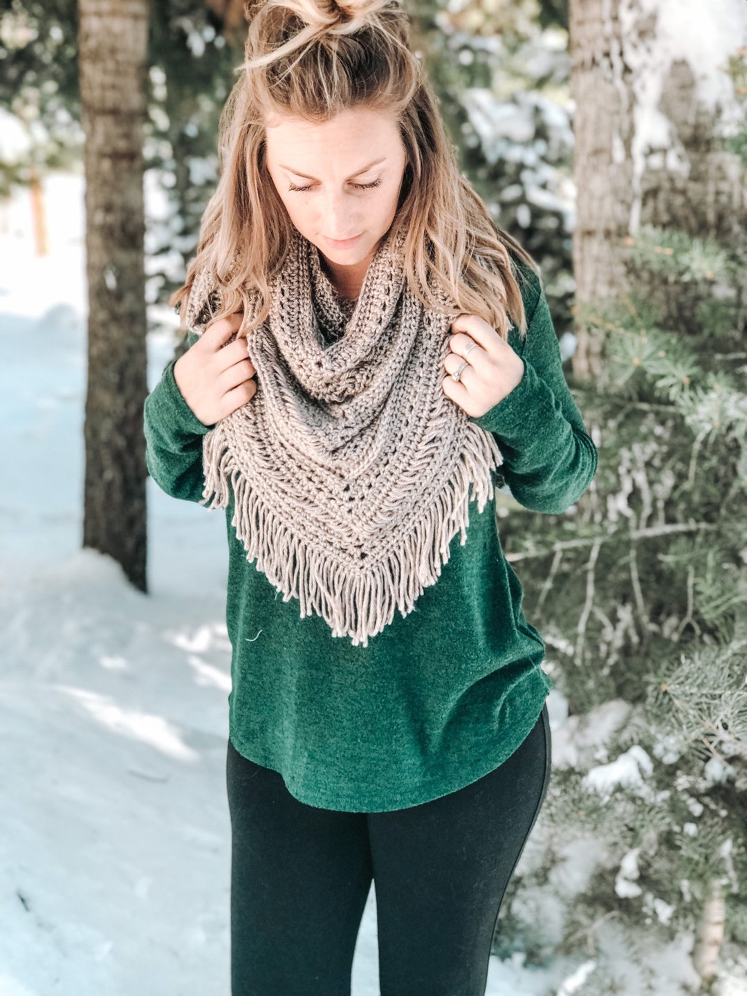 Triangle Wrap Scarf Pattern / Crochet Scarf Pattern / Crochet Shawl ...