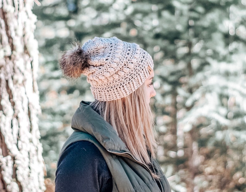 CROCHET PATTERN Azalea Beanie Crochet Pattern, Hat pattern, women's beanie image 6