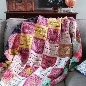 SCHEMA FACILE PER L&#39;UNCINETTO coperta all&#39;uncinetto/quadrato della nonna/coperta all&#39;uncinetto/coperta all&#39;uncinetto per neonati/schema per coperta all&#39;uncinetto/schema per coperta per neonati
