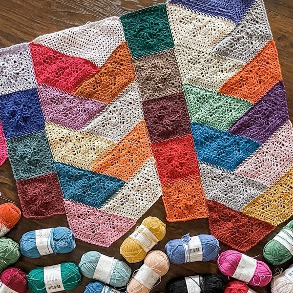 JOY GARDEN CROCHET pattern/blanket pattern/Crochet blanket Pattern/unique crochet pattern/baby shower gift/crochet afghan/modern shabby chic