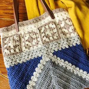 EASY CROCHET BAG Pattern The Learner Bag / Granny square/crochet purse/crochet purse mothers day/crochet christmas gift / gift for her image 2