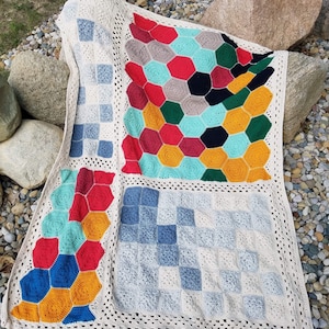 EASY CROCHET PATTERN crochet blanket/granny square/crochet afghan/crochet blanket baby/crochet blanket pattern/baby blanket pattern image 1