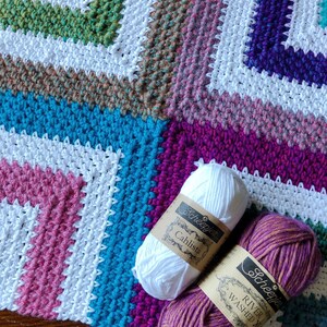LISSMISS BLANKET/crochet blanket afghan pattern/popular crochet pattern/Linen Stitch Mitered Square/linen stitch/easy baby blanket image 2