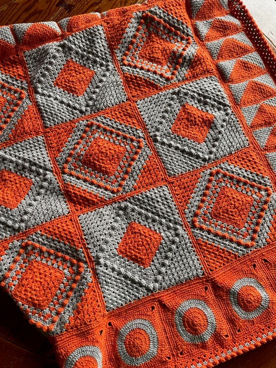 SHINE BRIGHT CROCHET blanket pattern/crochet baby blanket/easy crochet pattern/Modern Patchwork Blanket/baby blanket/baby shower gift