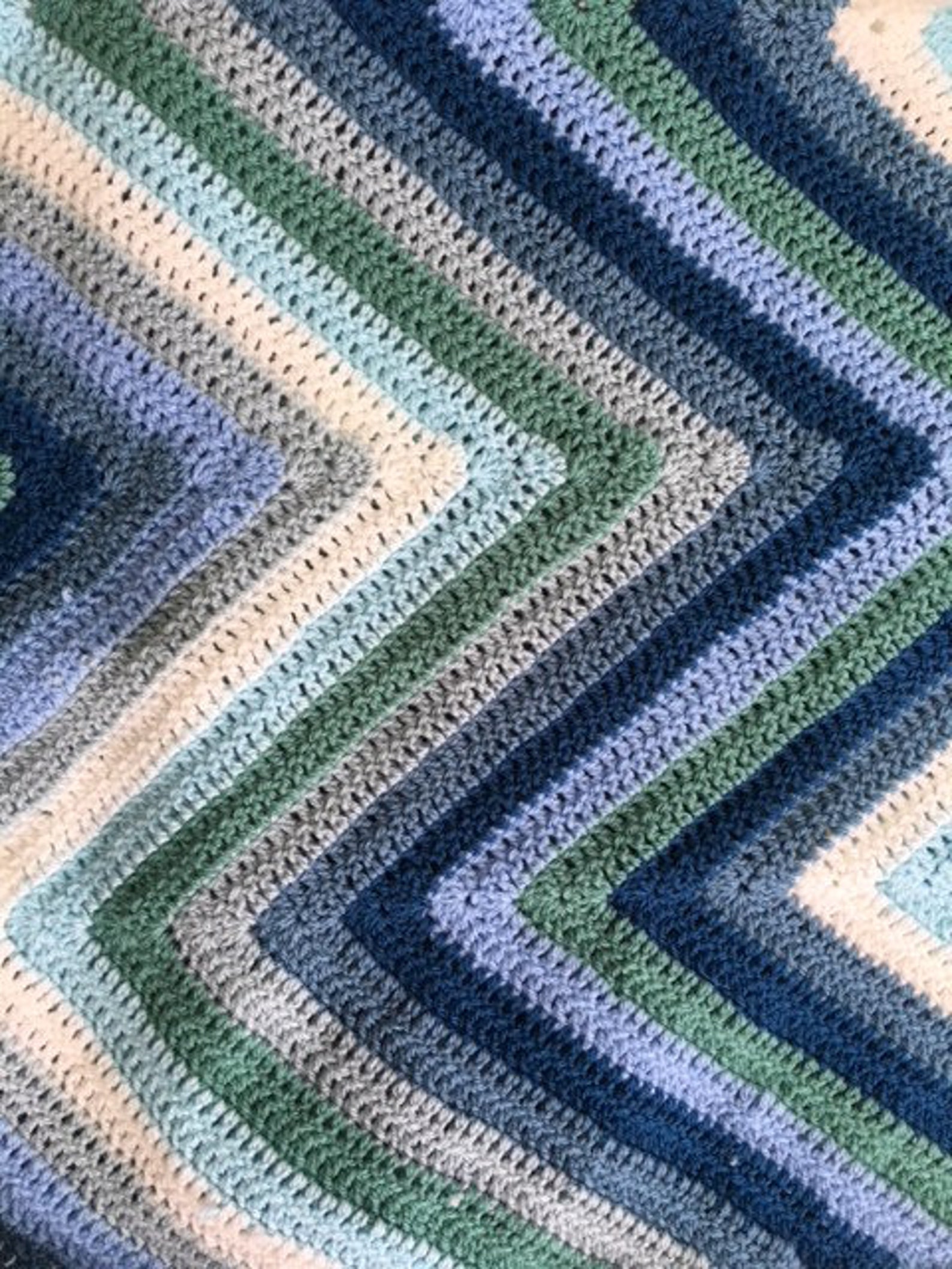 DEEP CHEVRON Crochet Pattern/striped Blanket/crochet Etsy