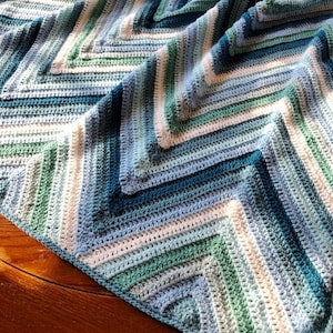 DEEP CHEVRON crochet pattern/striped blanket/crochet afghan/crochet blanket baby gift/crochet blanket pattern/baby blanket pattern