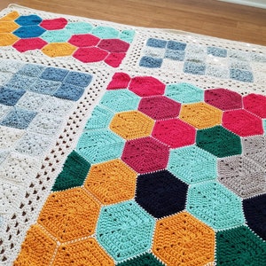 EASY CROCHET PATTERN crochet blanket/granny square/crochet afghan/crochet blanket baby/crochet blanket pattern/baby blanket pattern image 6