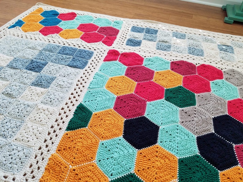 EASY CROCHET PATTERN crochet blanket/granny square/crochet afghan/crochet blanket baby/crochet blanket pattern/baby blanket pattern image 6