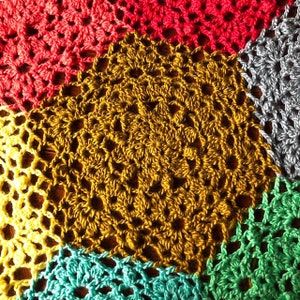 LACY HEXAGON MOTIF blanket crochet pattern/crochet afghan/crochet blanket home decor gift/crochet blanket pattern/double bed blanket pattern