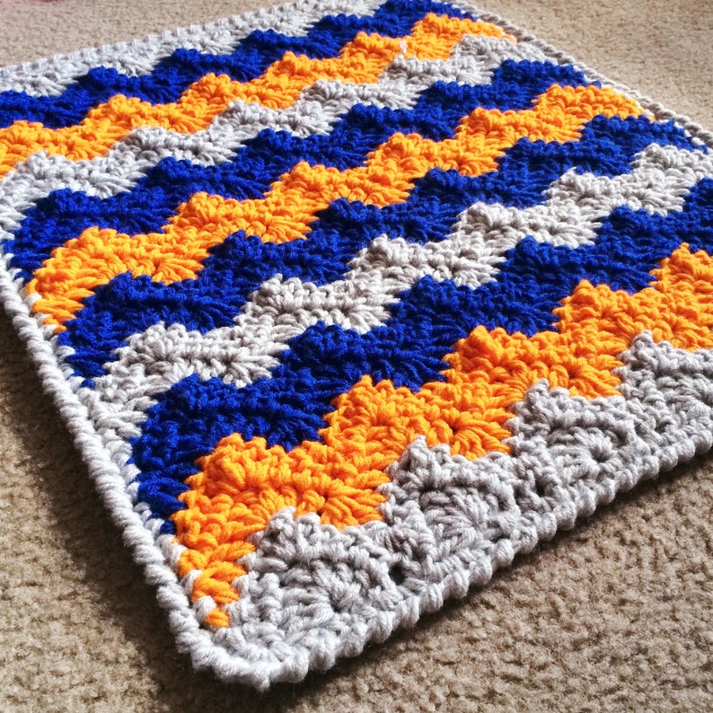 CHEVRON CROCHET BLANKET pattern/ondulation couverture/ondulation crochet couverture/crochet modèle couverture/solide Chevron couverture moderne cadeau traditionnel image 9