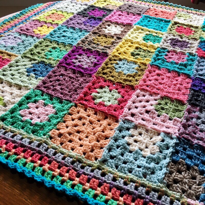 EASY CROCHET PATTERN crochet blanket/granny square/crochet | Etsy