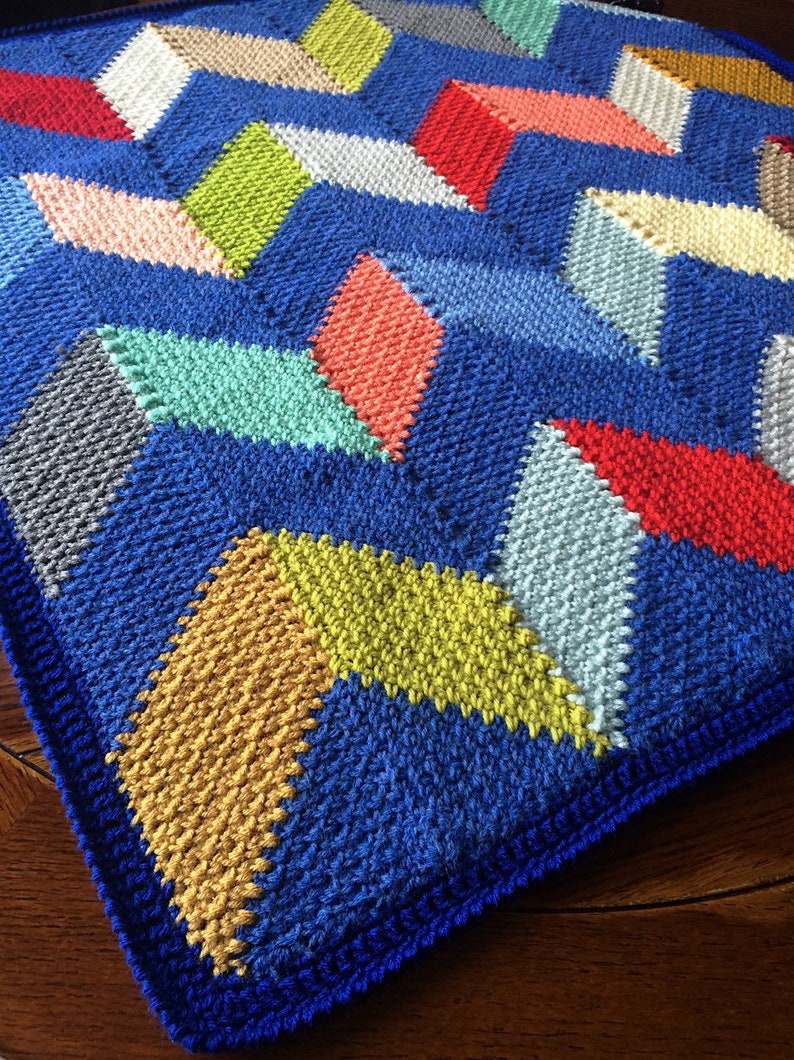 CHEVRON BLANKET CROCHET/Baby blanket pattern/popular crochet baby/geometric crochet blanket/geometric blanket, unique fun modern linen image 1