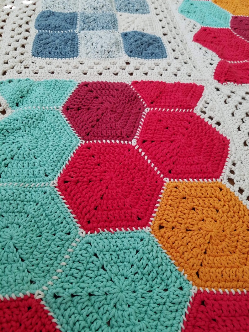 EASY CROCHET PATTERN crochet blanket/granny square/crochet afghan/crochet blanket baby/crochet blanket pattern/baby blanket pattern image 5