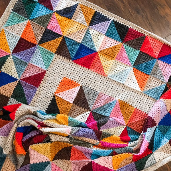 SPINWHEEL GEHAAKTE DEKEN patronen/gehaakte babydeken/gehaakte deken/gehaakte omavierkant/eenvoudig haakpatroon/eenvoudig dekenpatroon