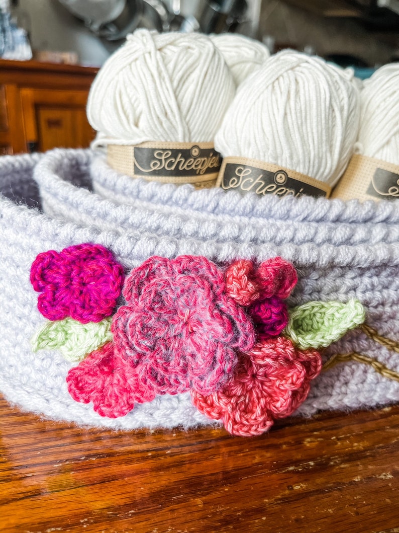CROCHET NESTING BASKETS patterns/crochet baskets/wedding gift/housewarming/crochet decor/easy crochet pattern image 3