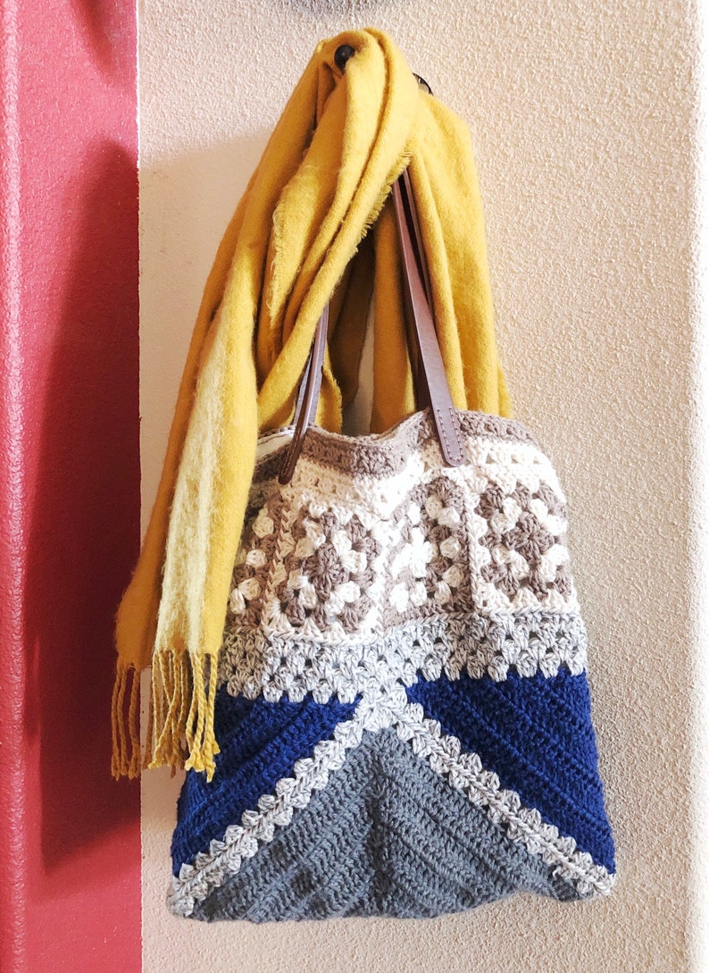 EASY CROCHET BAG Pattern The Learner Bag / Granny square/crochet purse/crochet purse mothers day/crochet christmas gift / gift for her image 3