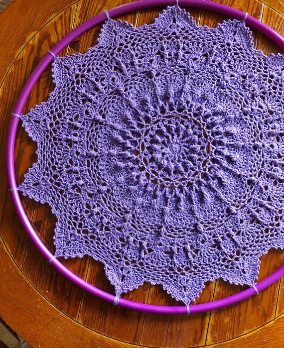 CROCHET NAMASTE HULA Hoop Mandala /Crochet wall decor Pattern/mandala hula hoop/crochet rug pattern/crochet pattern/hula hoop crochet