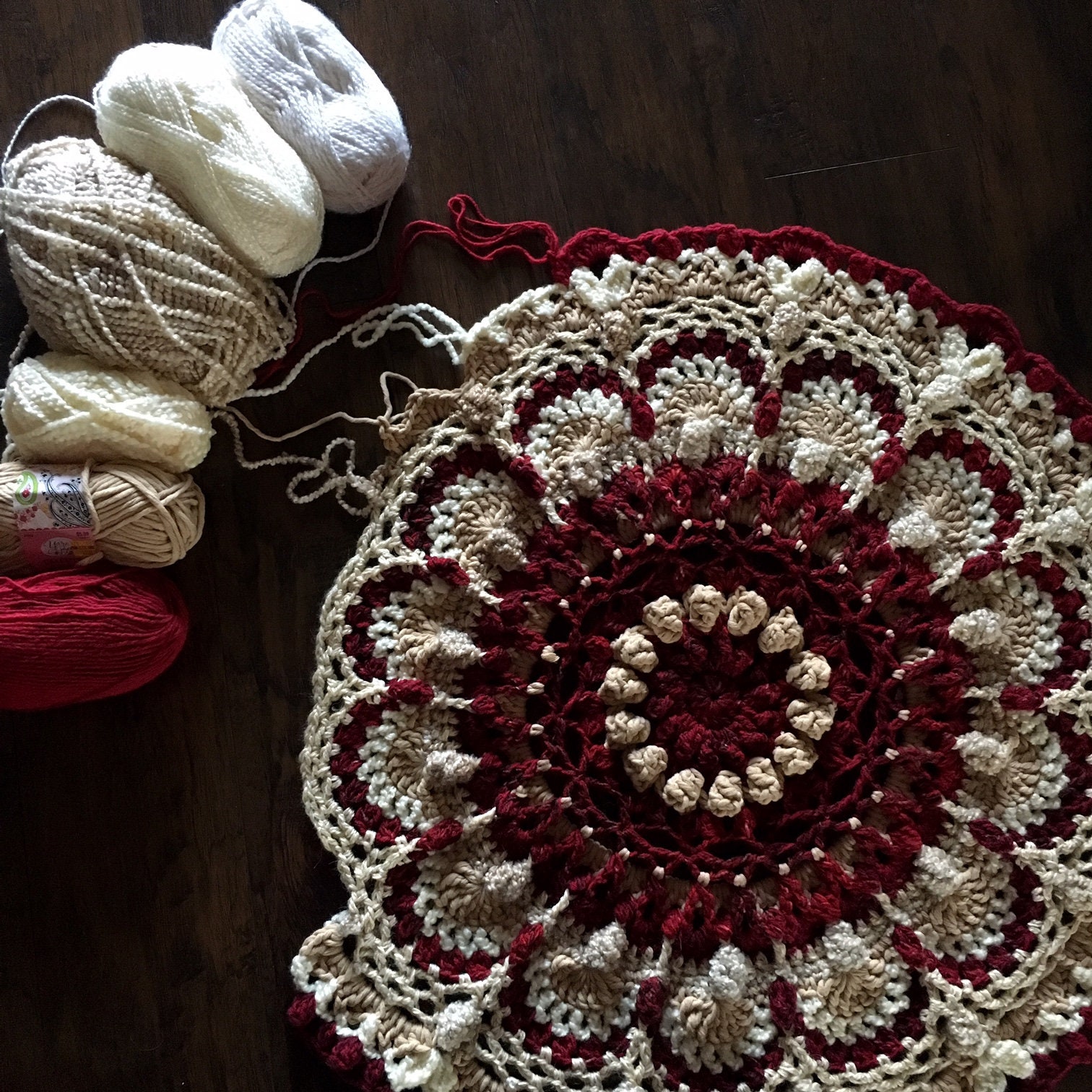 CROCHET MANDALA PATTERN/Crochet blanket Pattern/meditation blanket