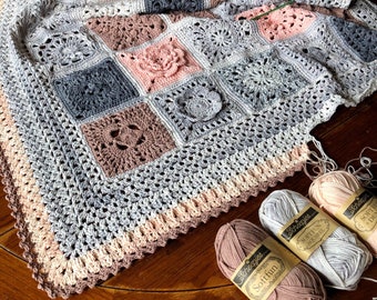 CROCHET BLANKET patterns/crochet baby blanket/wedding gift/crochet  blanket/crochet granny square/easy crochet pattern/easy blanket pattern