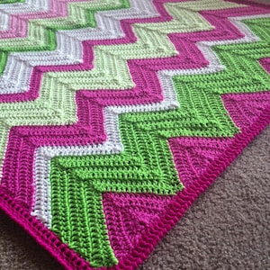 CHEVRON CROCHET BLANKET pattern/ripple blanket/ripple crochet blanket/crochet pattern blanket/Solid Chevron Blanket modern traditional gift
