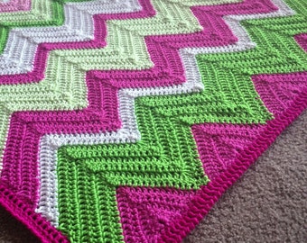 CHEVRON CROCHET BLANKET pattern/ripple blanket/ripple crochet blanket/crochet pattern blanket/Solid Chevron Blanket modern traditional gift
