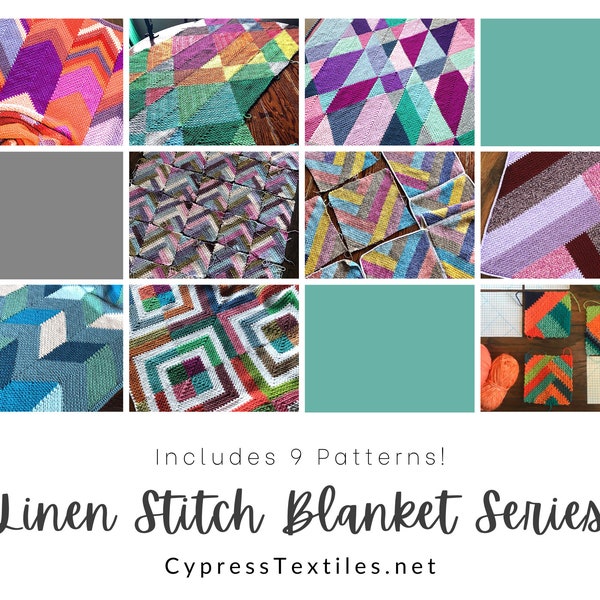 CROCHET PATTERN EBOOK/Crochet Linen Stitch Blanket Series/crochet blanket pattern/crochet pattern/crochet afghan/modern throw/easy afghan